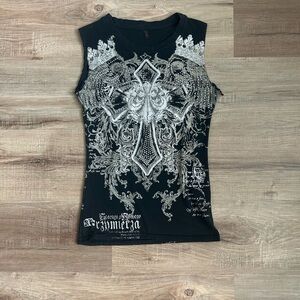 grunge studded muscle tee 🦇🥀